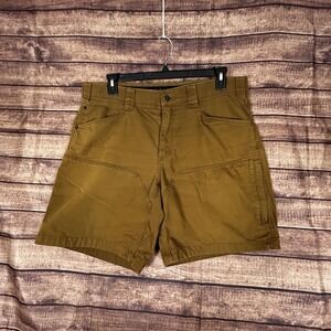 Alaskan Hardgear Shorts Mens 38 Khaki Built-In Belt Zipper Pocket Duluth AKHG